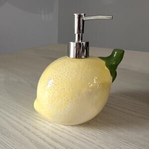 Lemon Ceramic Soap Dispenser New
